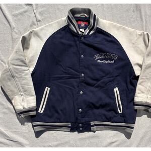 New England Patriots Original Y2K Vintage Reebok Gridiron Varsity Jacket Size L